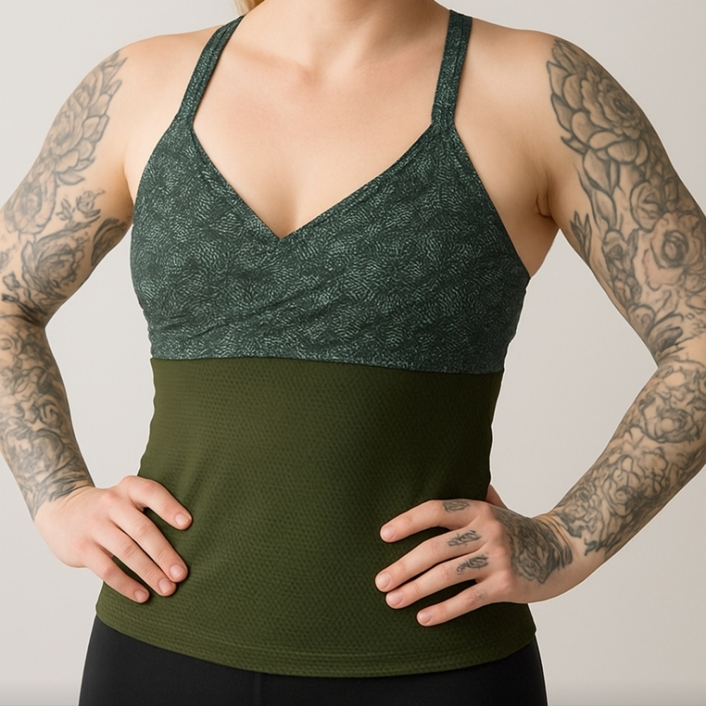 Lululemon Wrap It Up Tank Jazzy White Gator Green 4